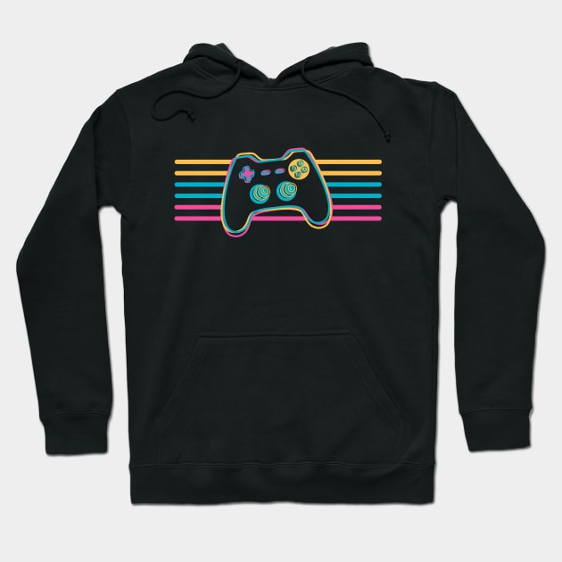 Retro Vintage Gamer Gift Hoodie by LR_Collections